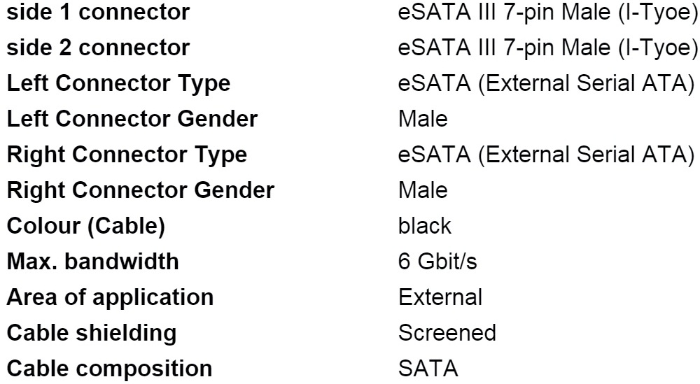 כבלים ESATA למחשב ROLINE 11.03.1549